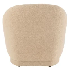 Fauteuil moelleux velours effet bouclette