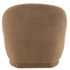 Fauteuil moelleux velours effet bouclette