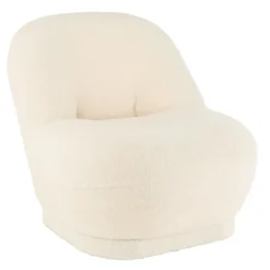 Fauteuil moelleux velours effet bouclette