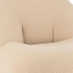 Fauteuil moelleux velours effet bouclette