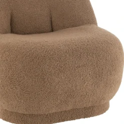 Fauteuil moelleux velours effet bouclette
