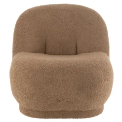 Fauteuil moelleux velours effet bouclette
