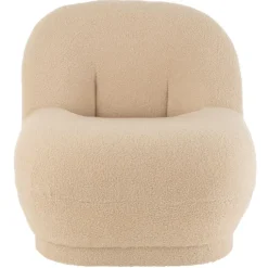 Fauteuil moelleux velours effet bouclette