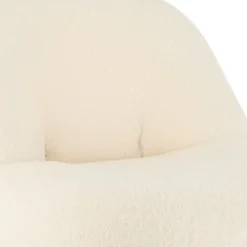 Fauteuil moelleux velours effet bouclette