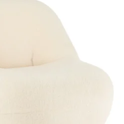 Fauteuil moelleux velours effet bouclette