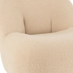 Fauteuil moelleux velours effet bouclette