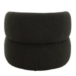 Fauteuil pivotant rond en bouclette