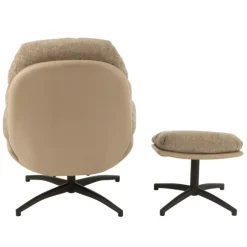 Fauteuil relax pivotant et repose pied