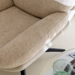Fauteuil relax pivotant et repose pied