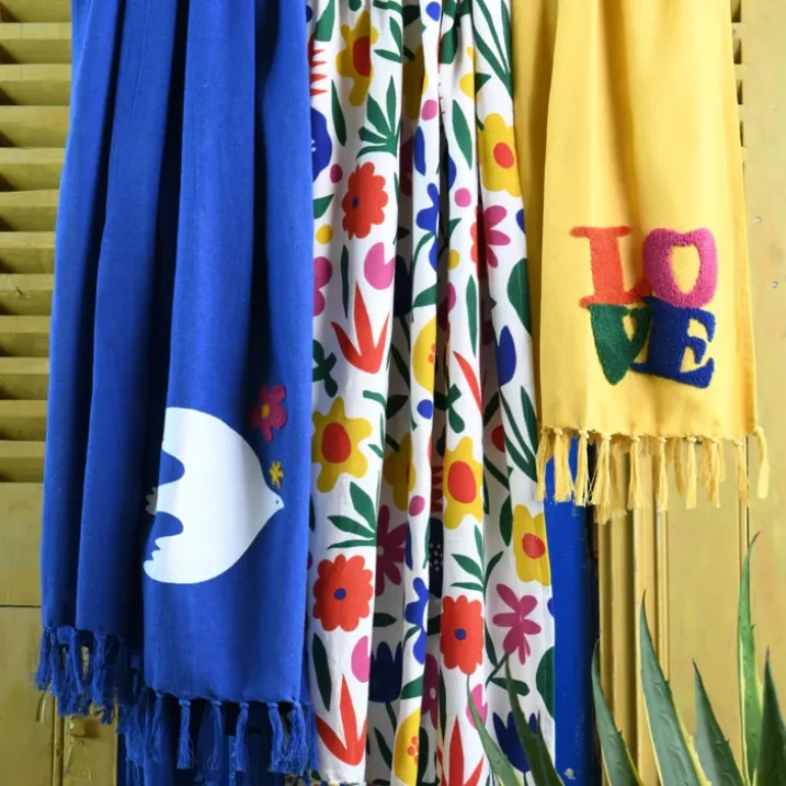 Fouta légère broderie LOVE