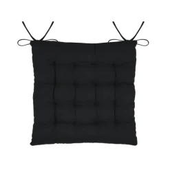 Galette de chaise carrée feuillage tropical en coton