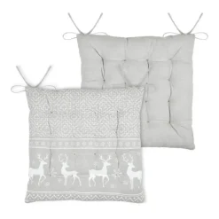 Galette de chaise cerf style montagne en coton