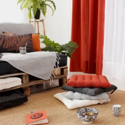 Galette de chaise en coton recyclé