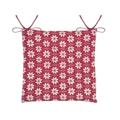 Galette de chaise esprit chalet traditionnel en coton