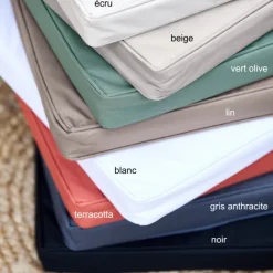 Galette de chaise extérieur imperméable et déhoussable MINORQUE