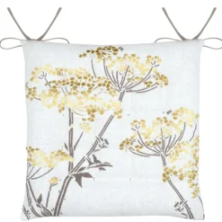 Galette de chaise feuillage doré pour intérieur chic