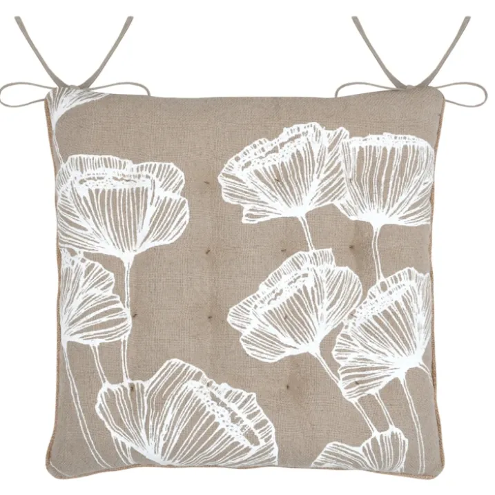 Galette de chaise florale ambiance apaisante