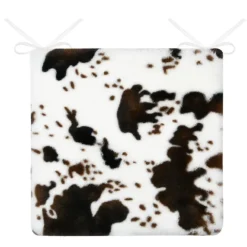 Galette de chaise imitation peau de vache