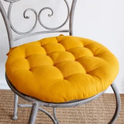 Galette de chaise piquée et ronde