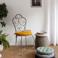 Galette de chaise piquée et ronde