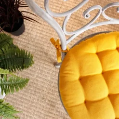 Galette de chaise piquée et ronde