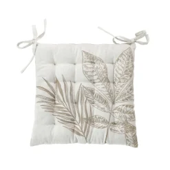 Galette de chaise piquée motif nature