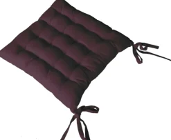 Galette de chaise piquée 16 points en coton et nouettes