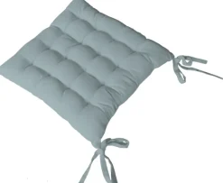 Galette de chaise piquée 16 points en coton et nouettes