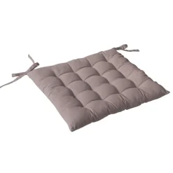 Galette de chaise piquée 16 points en coton et nouettes