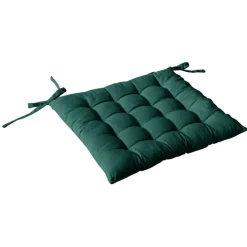 Galette de chaise piquée 16 points en coton et nouettes