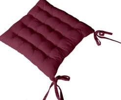 Galette de chaise piquée 16 points en coton et nouettes