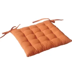 Galette de chaise piquée 16 points en coton et nouettes