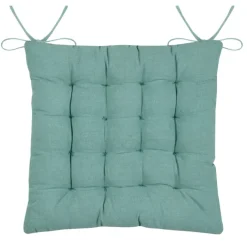 Galette de chaise polycoton matelassée marin