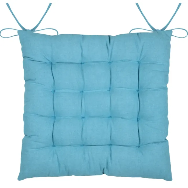 Galette de chaise polycoton matelassée ondulations