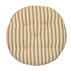 Galette de chaise ronde 100% coton rayures MADAM STOLTZ