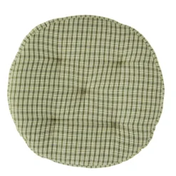 Galette de chaise ronde 100% coton carreaux MADAM STOLTZ