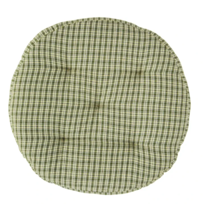Galette de chaise ronde 100% coton carreaux MADAM STOLTZ