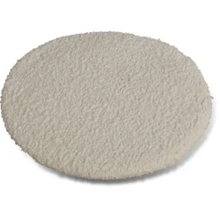 Galette de chaise ronde en tissu bouclette
