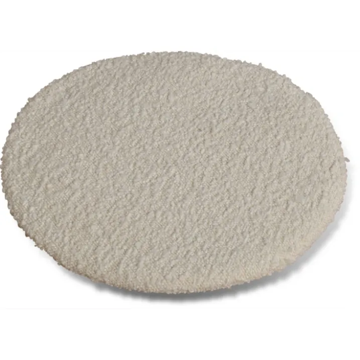 Galette de chaise ronde en tissu bouclette
