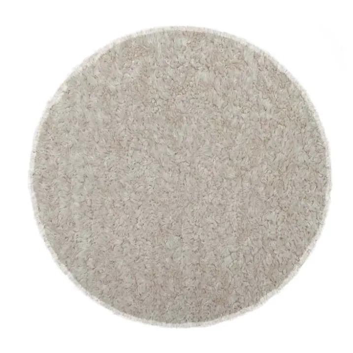Galette de chaise ronde en tissu bouclette