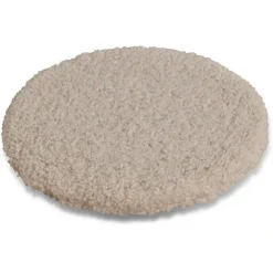 Galette de chaise ronde en tissu bouclette