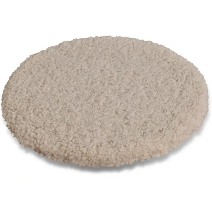 Galette de chaise ronde en tissu bouclette