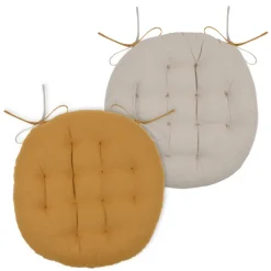 Galette de chaise ronde et bicolore
