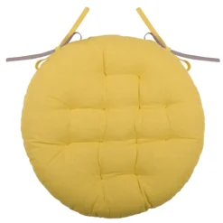 Galette de chaise ronde et bicolore