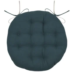 Galette de chaise ronde et bicolore