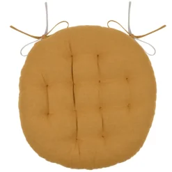 Galette de chaise ronde et bicolore
