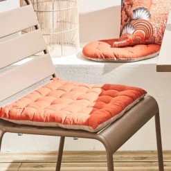 Galette de chaise ronde matelassée VALAYANS
