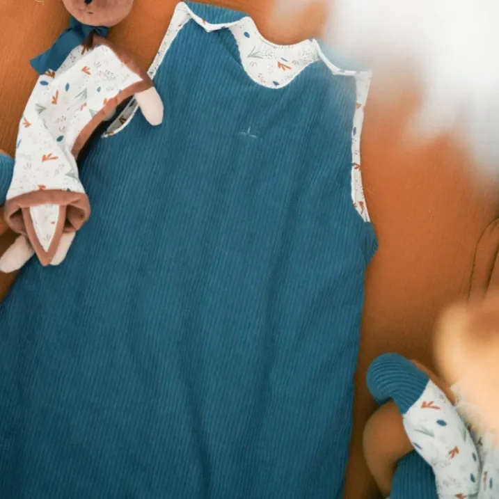 Gigoteuse bébé chaude sans manches en velours