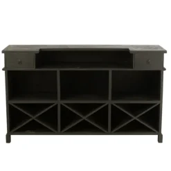 Grand bar en bois de manguier noir