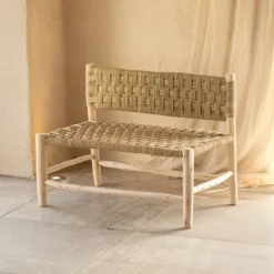 Grande banquette bois Marocaine